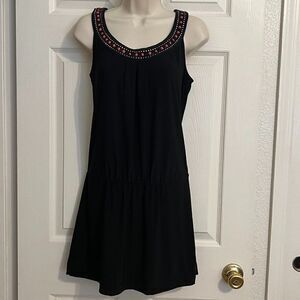 White House Black Market Sleeveless Beaded Scoop Neck Blouson Tunic Size Small